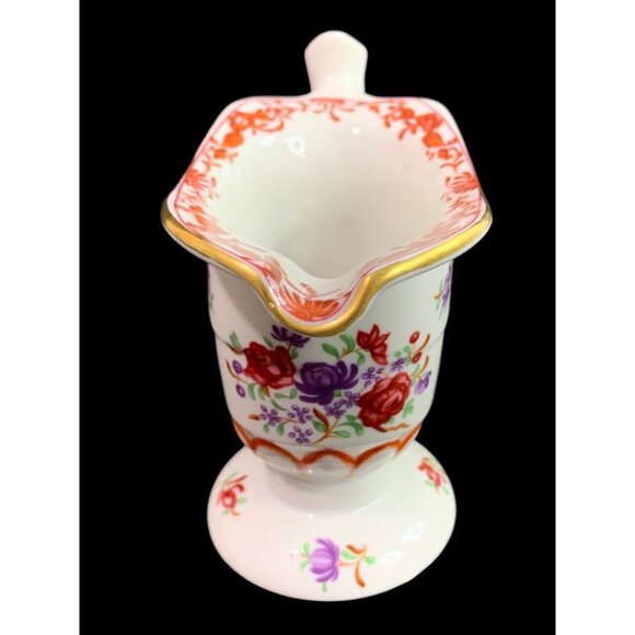 1980s Frankin Mint Fine Porcelain Creamer Collection Floral Rectangular 4 Inch - Picture 2 of 6